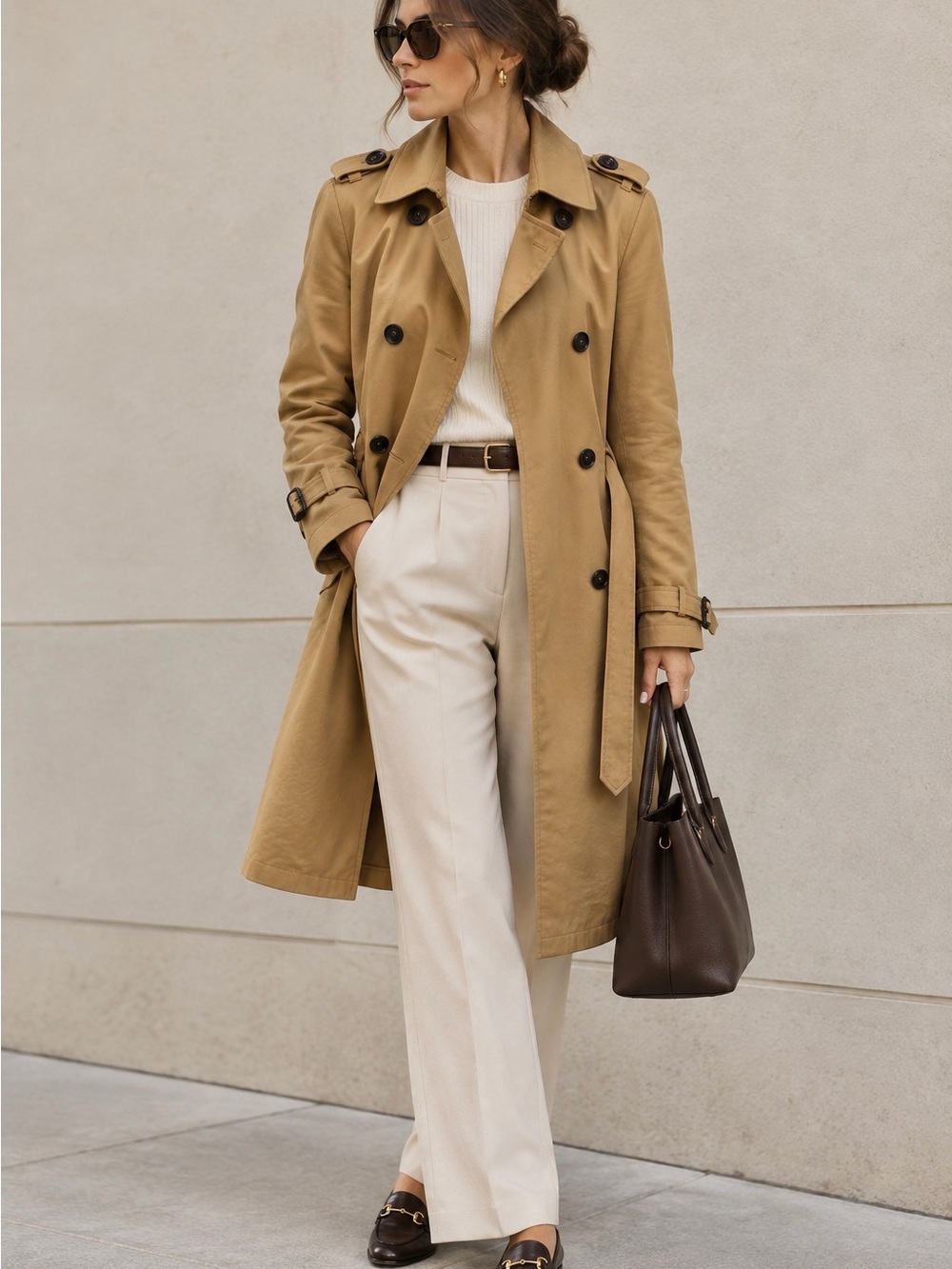 MANGO Basics women’s double-breasted trench coat